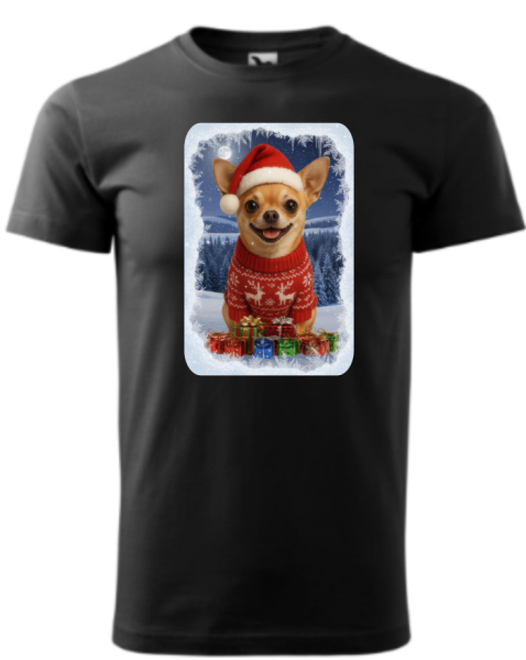 Vánoční tričko s Čivavou2